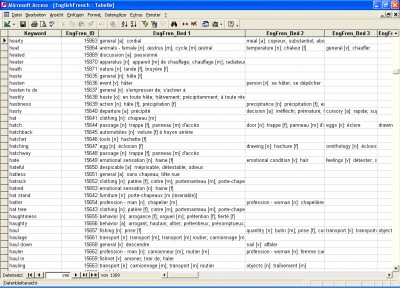 English->French Database 1.0 screenshot